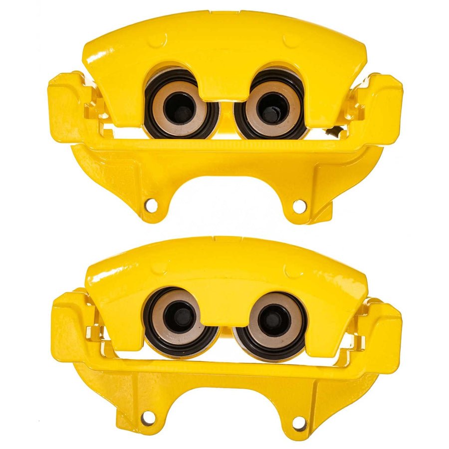 Power Stop Front Pair of High-Temp Yellow Powder Coated Calipers For Chrysler 300, Dodge Caliber, Dodge Challen, Dodge Charger, Dodge Charger, Dodge Magnum [Model Specific]