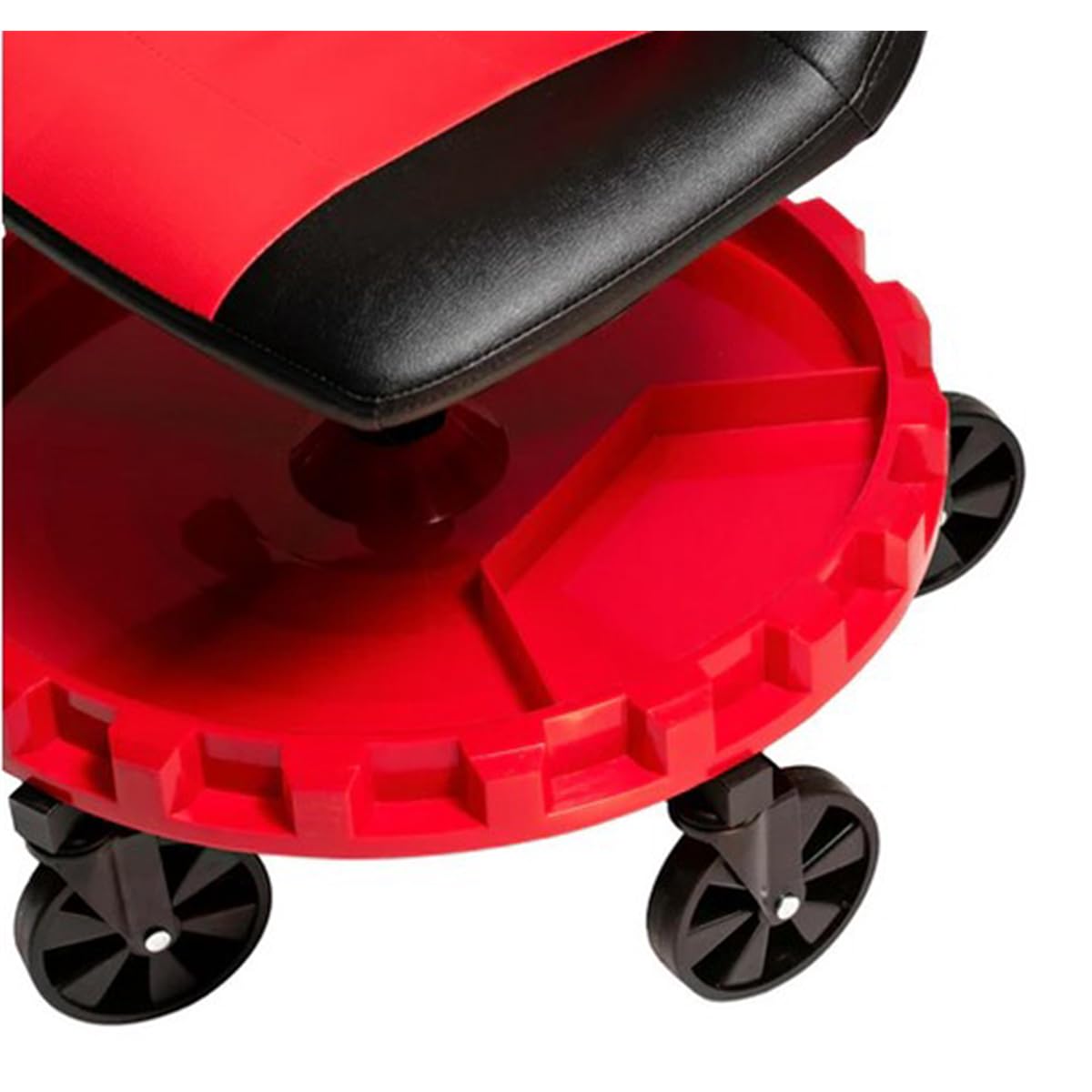 2-700R Traxion 2-700 Progear Mobile Rolling Gear Race Seat With Tray And Five All Terrain Casters - Red