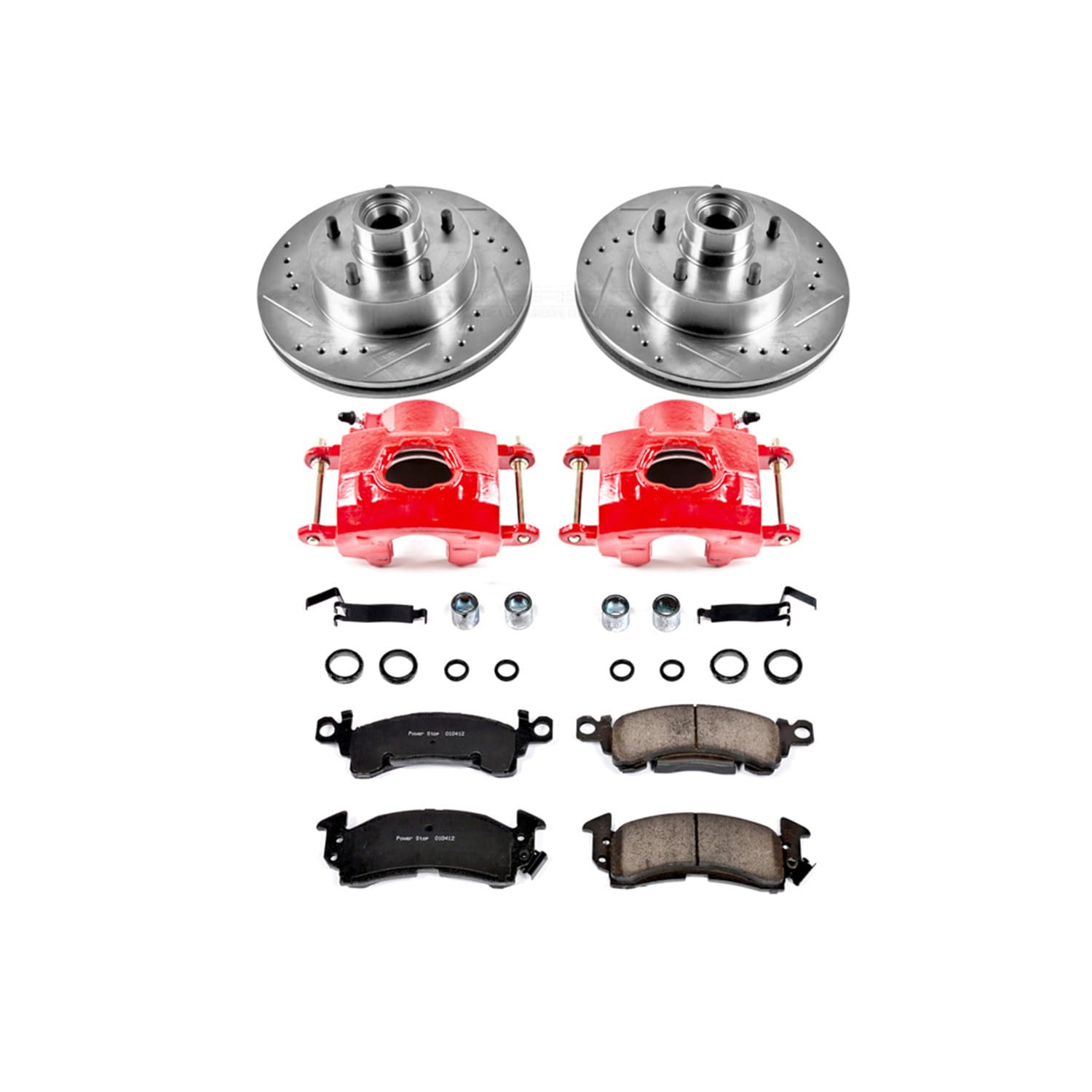 Power Stop Performance Brake Kit KC2580 with Calipers For LeSabre, Olds Delta, Omega, Bonneville, Catal, Firebird, Grand Am, Grand LeMans, LeMans, Phoenix [Model Specific]