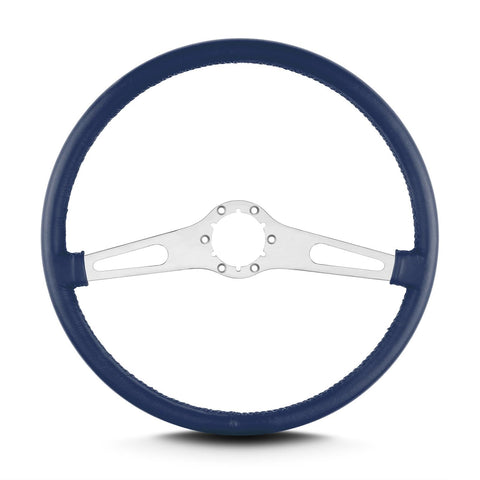 Teardrop Lecarra 67204 15" Brushed Thin Grip Blue 2 Spoke