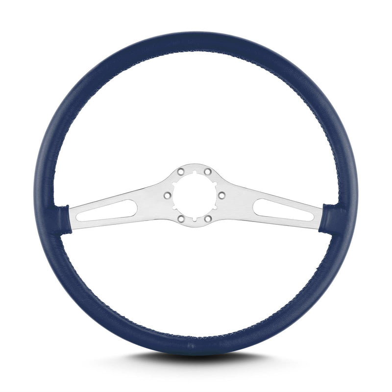 Teardrop Lecarra 67204 15" Brushed Thin Grip Blue 2 Spoke