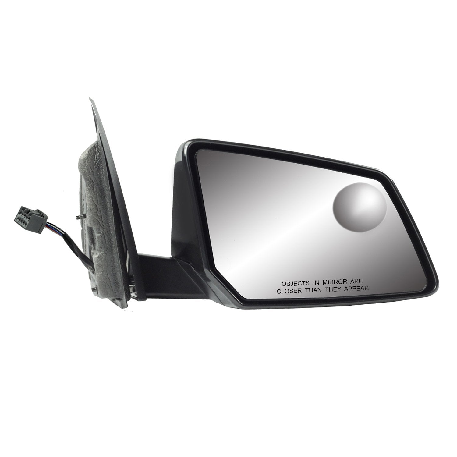 Fit System Mirror Passenger Side for Chevrolet Traverse, GMC Acadia, Textured Black w/PTM Cover, w/Turn Signal, Integrated spot Mirror, Foldaway, w/o Memory, w/o auto dimming, Heated Power