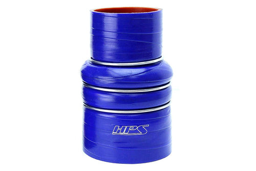 HPS Silicone High Temperature 4-ply Reinforced CAC-350-400-COLD Charge Air Cooler Hose Cold Side, 100 PSI Maximum Pressure, 6" Length, 3-1/2" > 4" ID, Blue