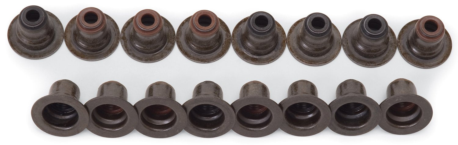 Edelbrock 5766 Locator Spring Seat And Seal Kit 8mm Valves and Conical Springs For Cyl. Heads Using 8mm Valves w/1.3