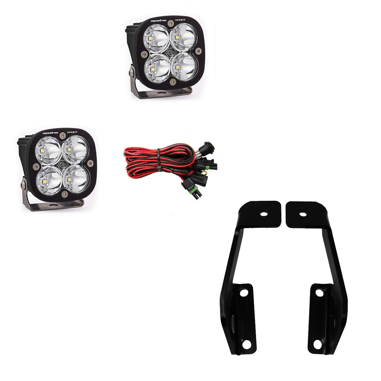 Baja Designs - Squadron Pro A-Pillar Mounted 3" 2x40W Square Driving/Combo Beam LED Lights Kit
