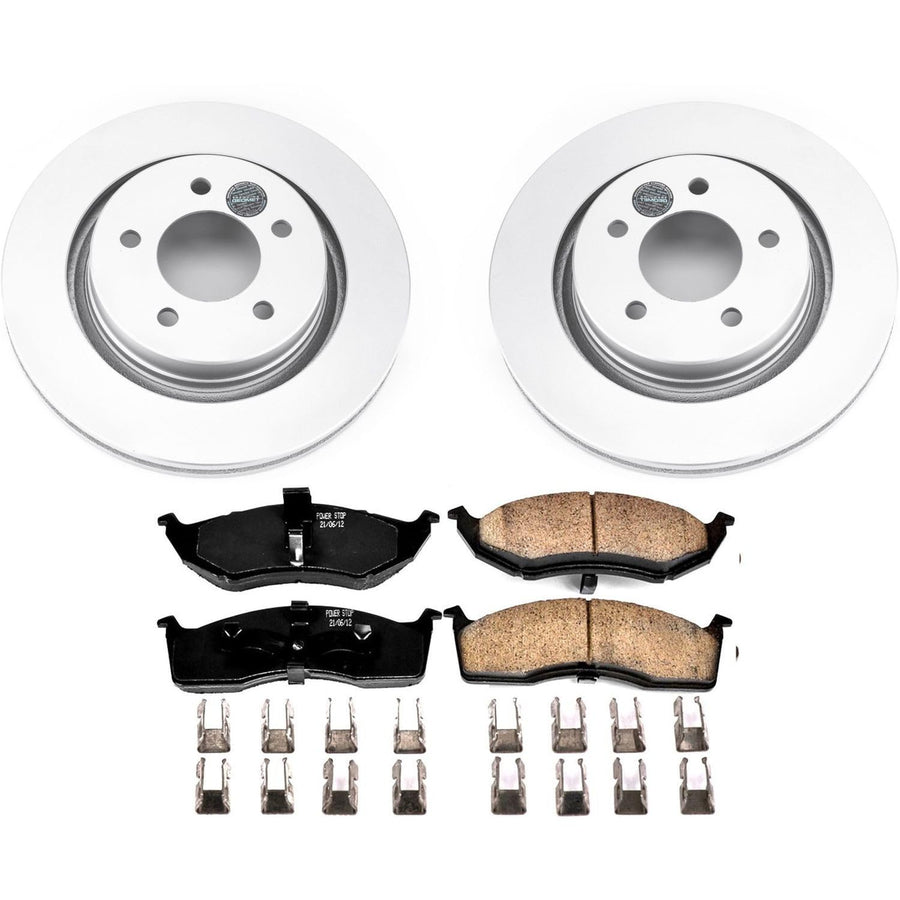 Power Stop CRK6179 Coated Brake Rotors and Z17 Front Brake Pads Kit For Chrysler Concorde 2000-2004, Dodge Intrepid 2000-2004 [Model Specific]