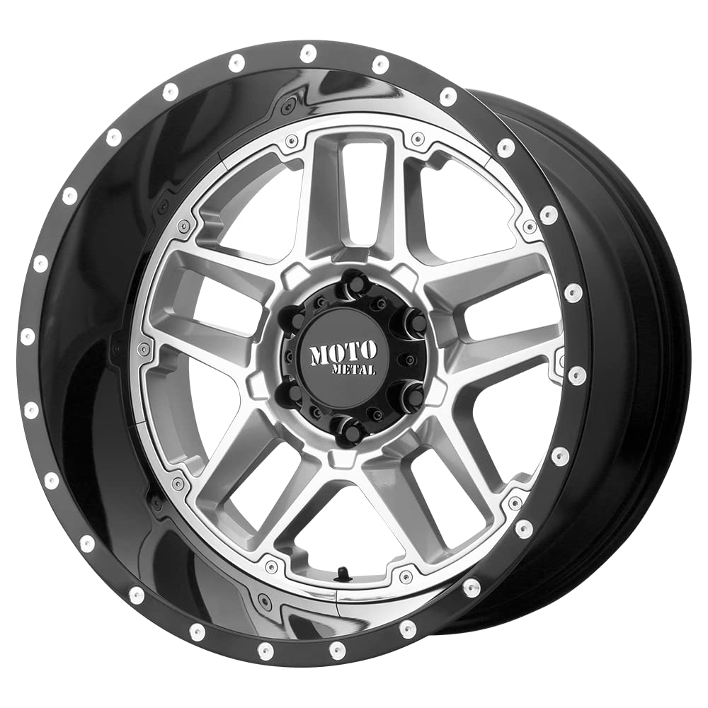 Moto Metal 20X12 MO987 G-SLV G-BLK LP -44MM - MO98721250444N