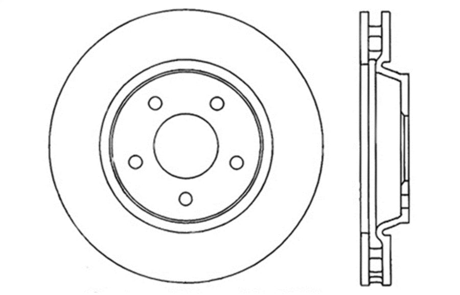 Sport Drilled/Slotted Brake Rotor StopTech 127.62073R (Front Right), 1 Pack