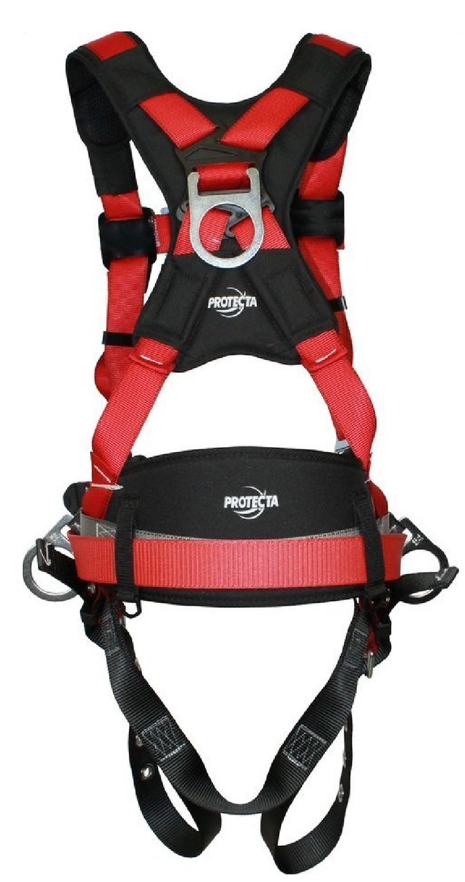 3M Protecta Pro Fall Arrest Kit with D-Rings Back/Side, Shoulder/Hip/Leg Padding, Chest Pass Thru Buckle and Tongue Buckle Legs