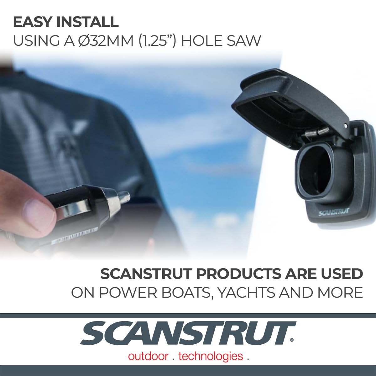 12V Scanstrut Flip Pro Power Socket