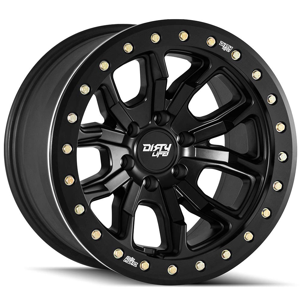 Dirty Life Matte Black DT-1 Wheel with Painted Finish (17 x 9. inches /6 x 139 mm, -38 mm Offset)