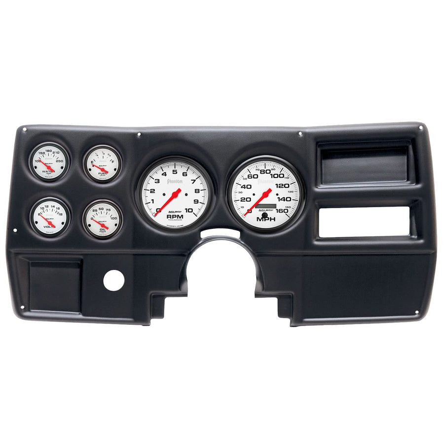 AutoMeter Dash Kit Direct Fit, (5" X2, 2 1/16" X4), Chevy/Gmc Truck No Vent 84-87, Phantom (2922-09)