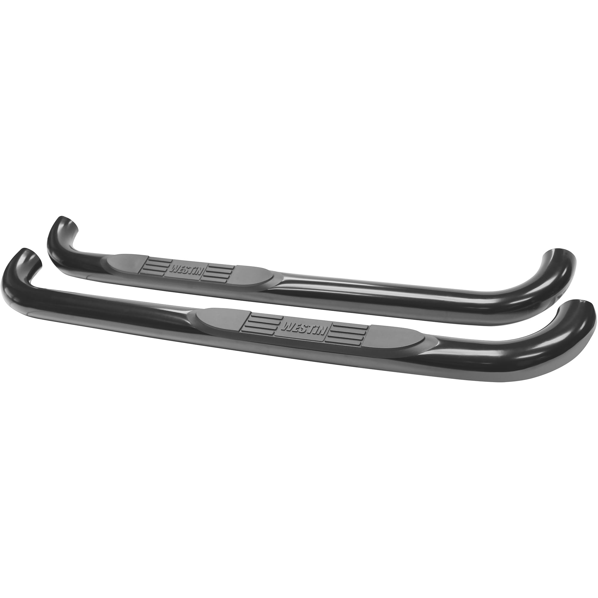 Westin 23-3925 3 Round E-Series Nerf Bars fits 2015-2025 F-150 2017-2025 F-250 F-350 F-450 F-550 F-600 Super Duty Standard Cab Black Pair