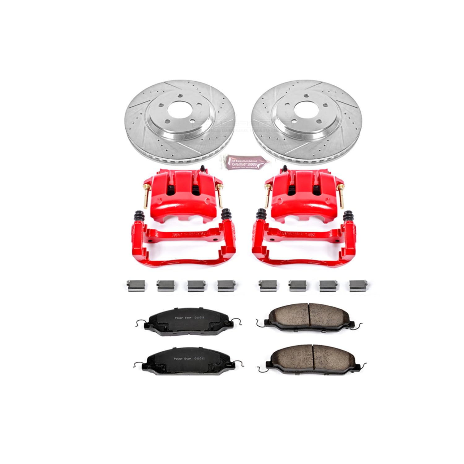 1-Click Performance Brake Kit Power Stop (KC1380) with Calipers For Ford Mustang 2005-2010 [Model Specific]