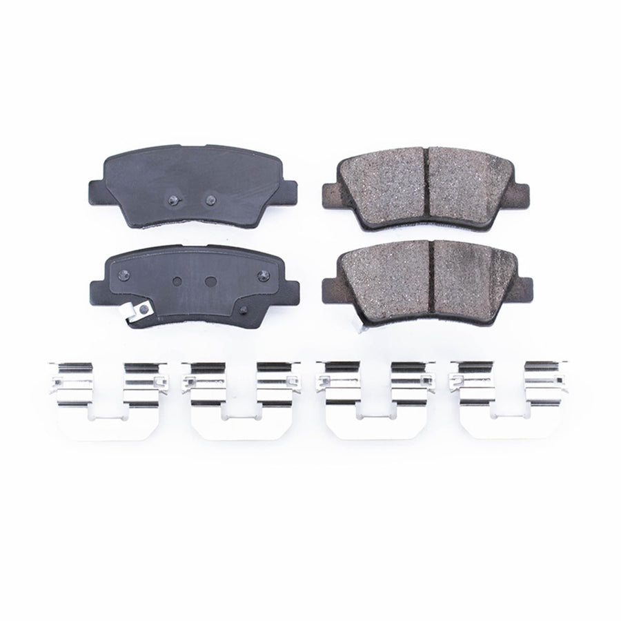 Rear Brake Kit Power Stop For Hyundai Tucson 2016-21 | Kia Sportage 2017-22 - Ceramic Brake Pads With Installation Hardware, 17-1848