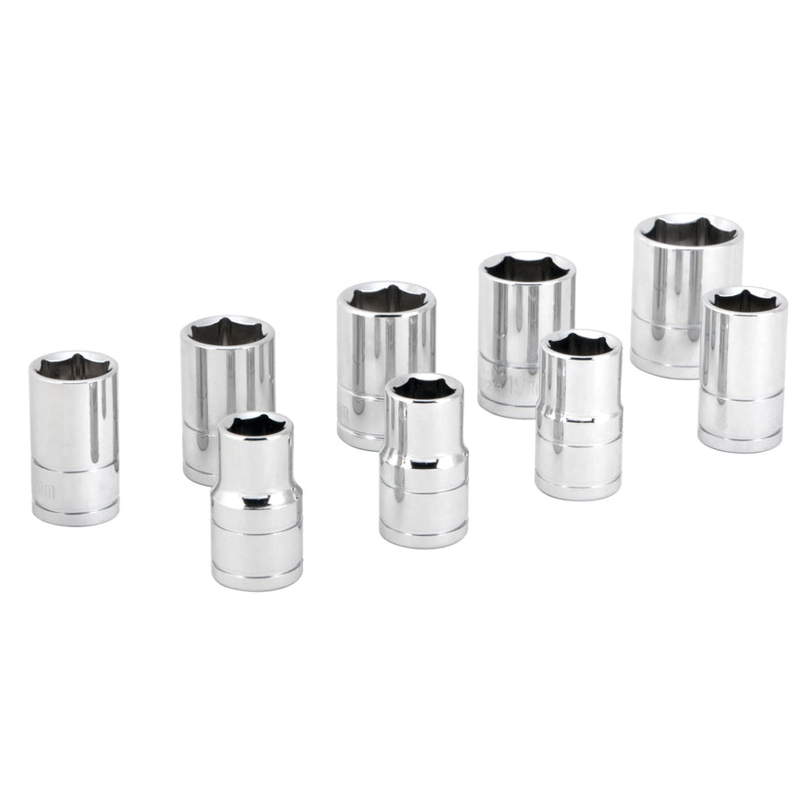 W32202 Performance Tool 1/2-Inch Drive Metric Socket Set, 9-Piece