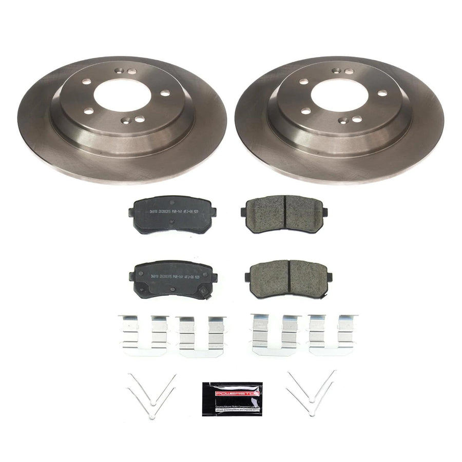 Power Stop KOE8307 Rear Brake Kit-OE Brake Rotors & Ceramic Brake Pads For Hyundai Kona 2018-2022 [Model Specific]
