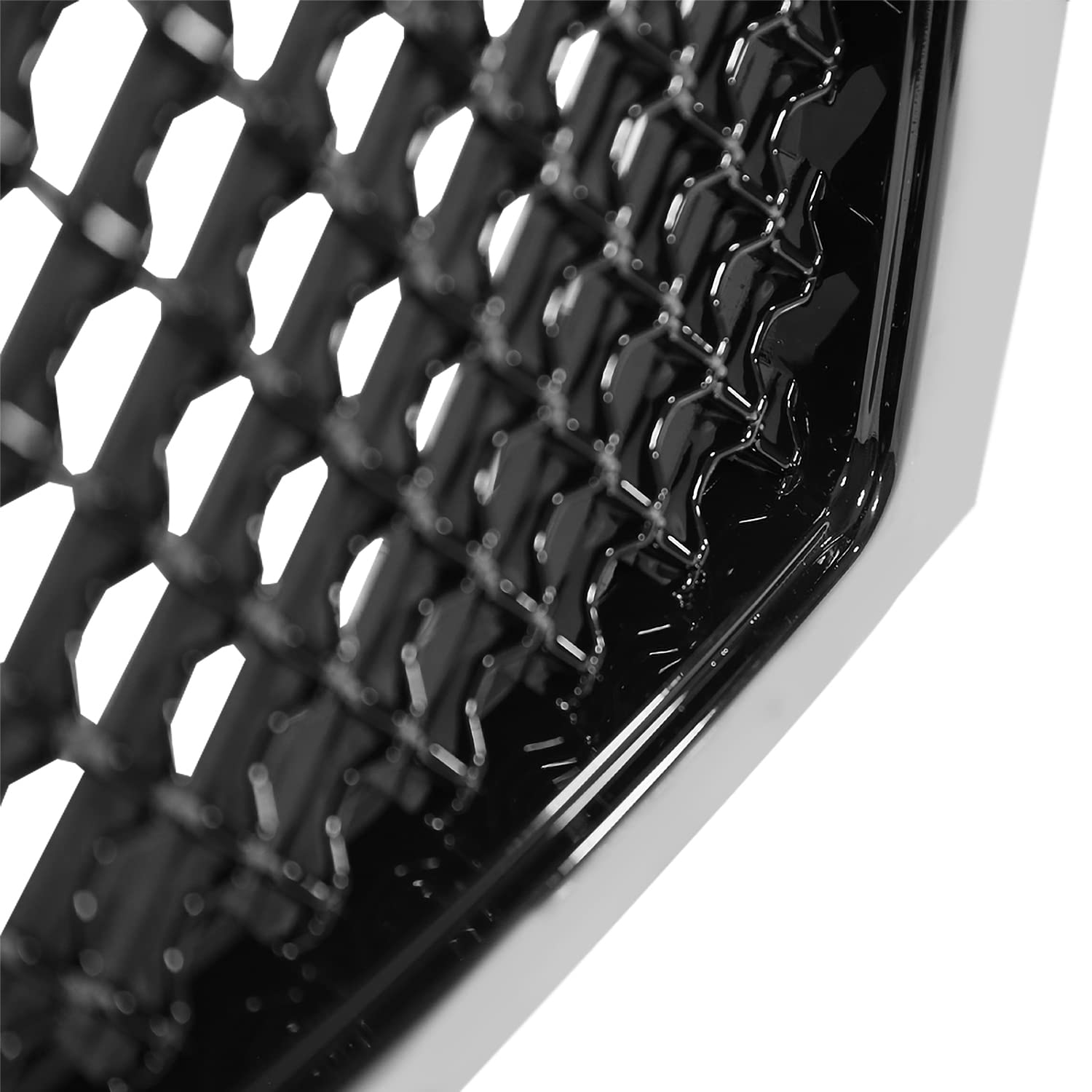 Black Mesh Front Bumper Hood Grille Spec-D Tuning Compatible with 2009-2014 Ford F150 F-150 Truck