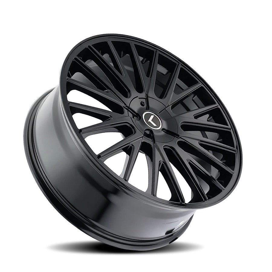 Double Down KRAZE KR185 Black Wheel with Gloss (18 x 8. inches /5 x 108 mm, 40 mm Offset)