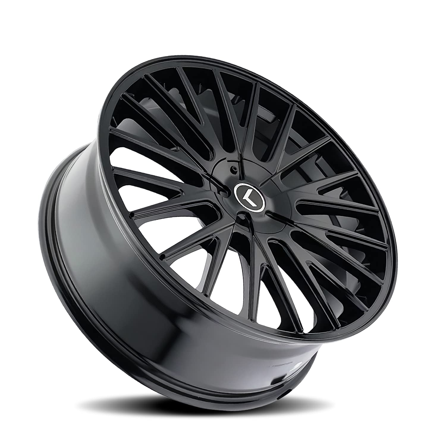 KR185 Double Down KRAZE Black Wheel with Gloss (22 x 8.5 inches /5 x 114 mm, 38 mm Offset)