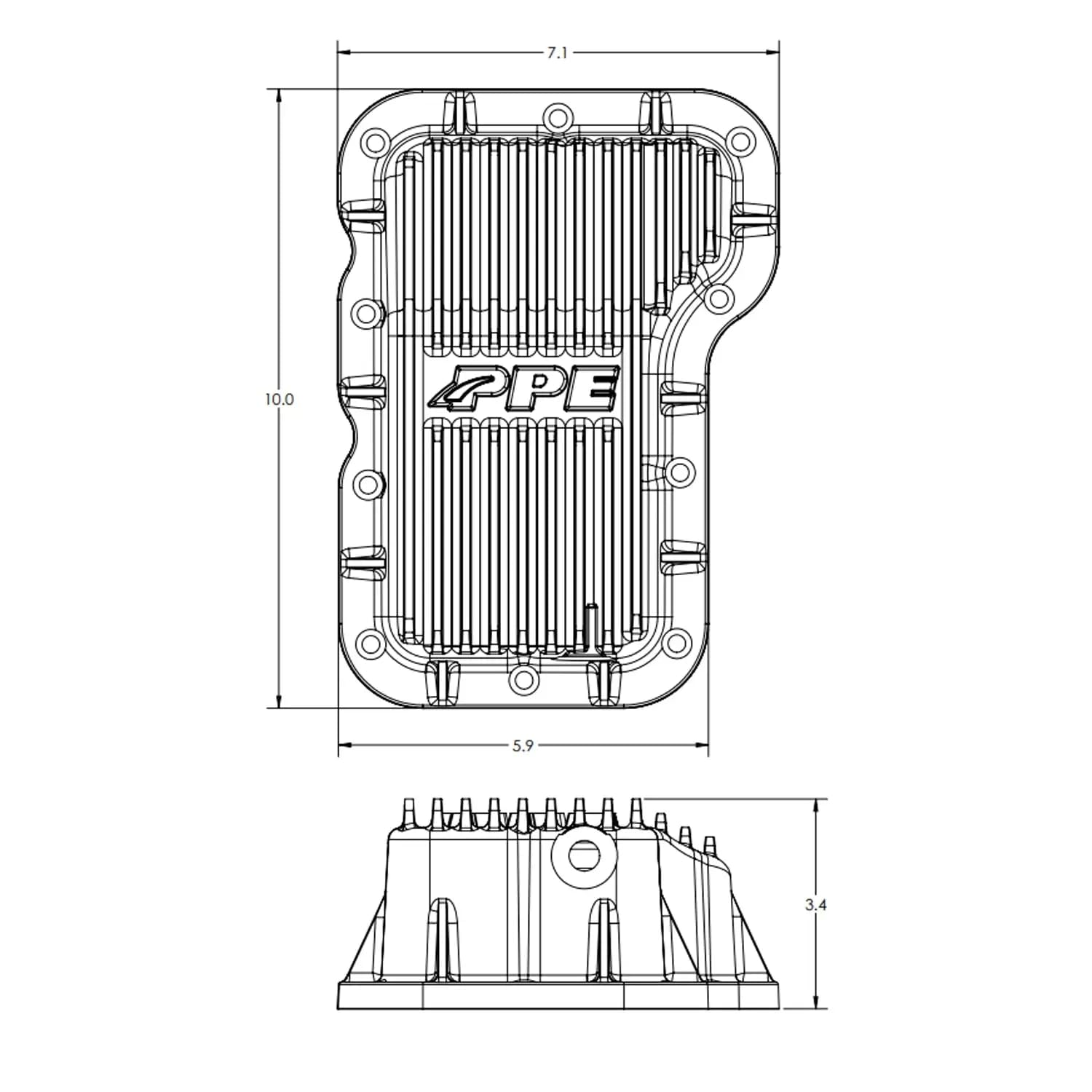 Heavy Duty PPE Cast Aluminum Oil Pan (Brushed) 214053010 Compatible for 2018+ Jeep Wrangler JL/JT 2.0L or 2019+ Jeep Cherokee 2.0L