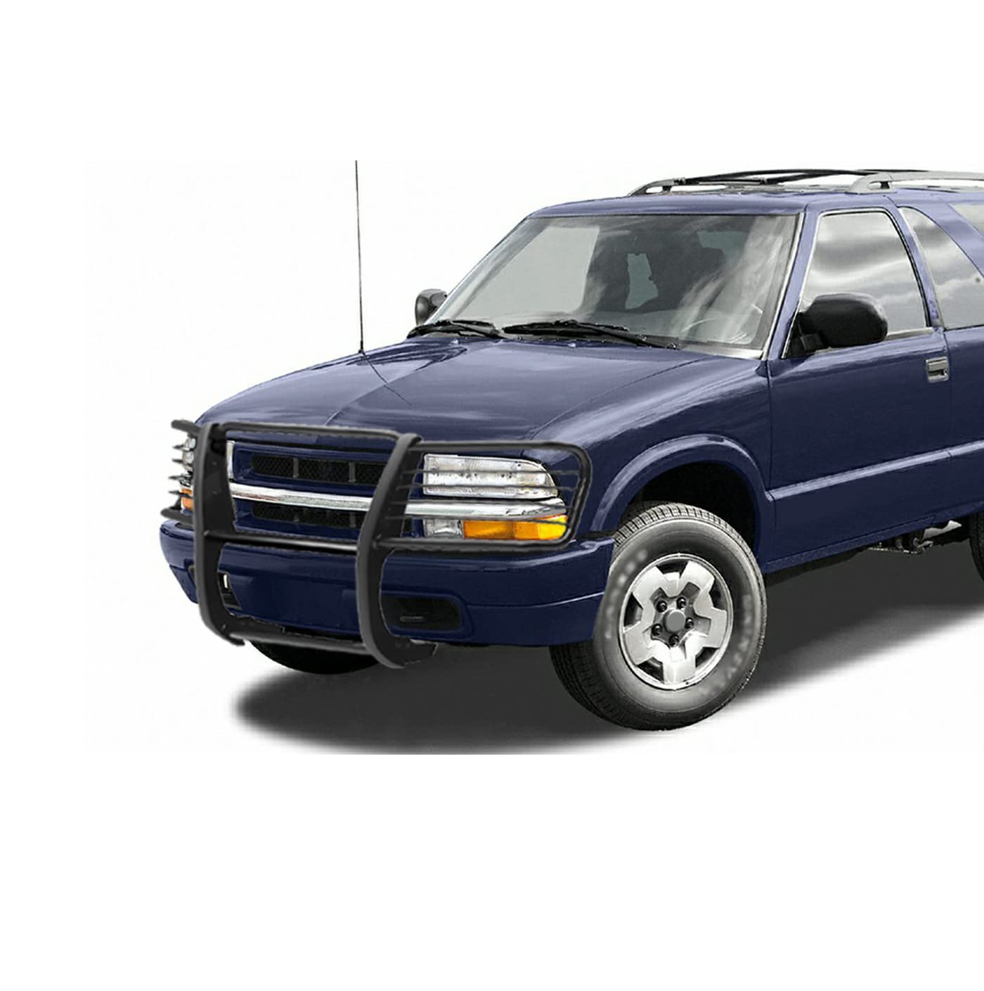 Grille Brush Black Horse Bumper Guard Modular Compatible with 1998-2004 Chevrolet S-10 Blazer-17A030200MA