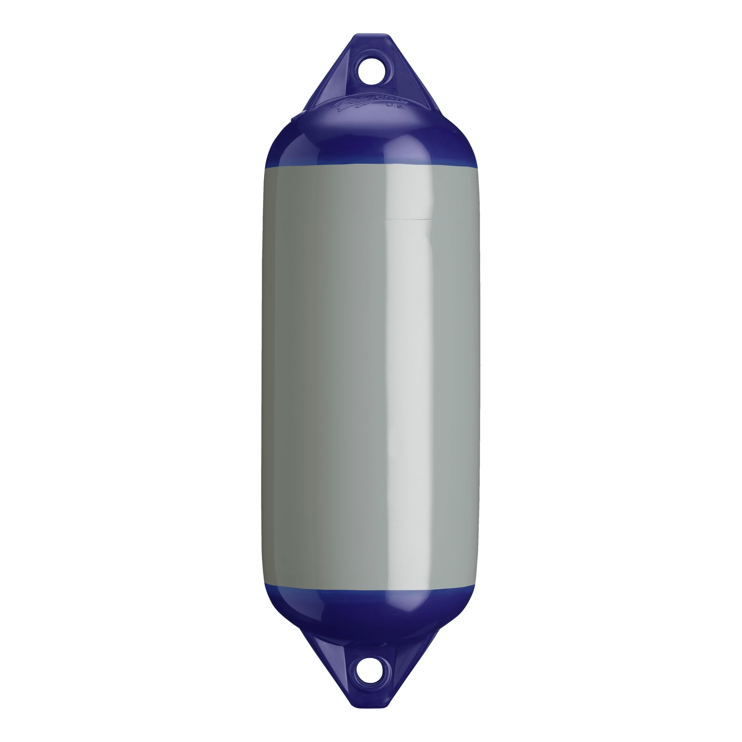 F-2 Standard Polyform Boat Fender Blue Ropehold - Grey