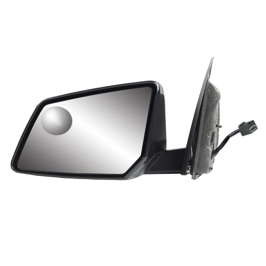 Driver Side Fit Mirror for Chevrolet Traverse, GMC Acadia, Textured Black w/PTM Cover, w/Turn Signal, Integrated spot Mirror, Foldaway, w/o Memory, w/o auto dimming, Heated Power