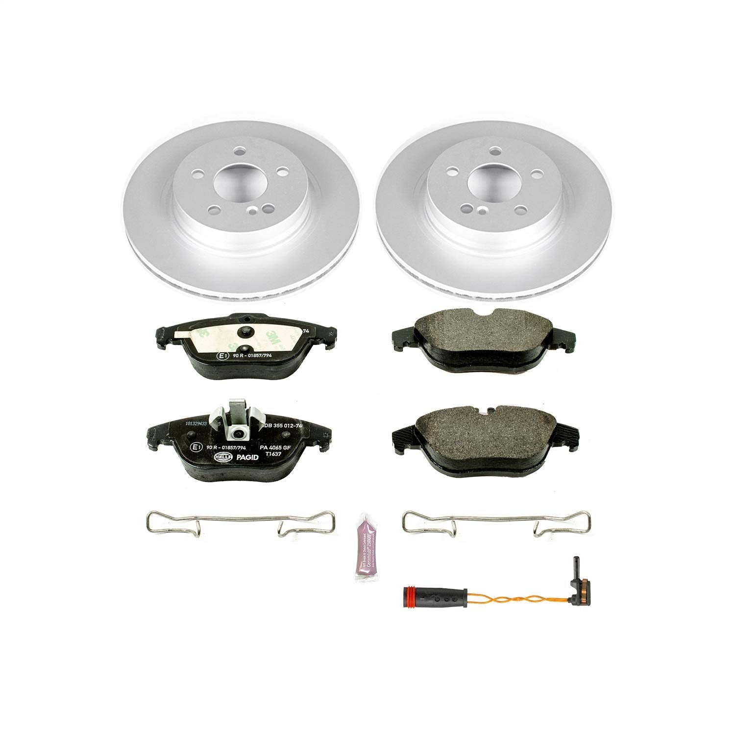 Power Stop ESK5626 Euro-Stop Rear Brake Kit For Mercedes-Benz C250, Mercedes-Benz C300, Mercedes-Benz C350, Mercedes-Benz E350, Mercedes-Benz E400, Mercedes-Benz E550 [Model Specific]