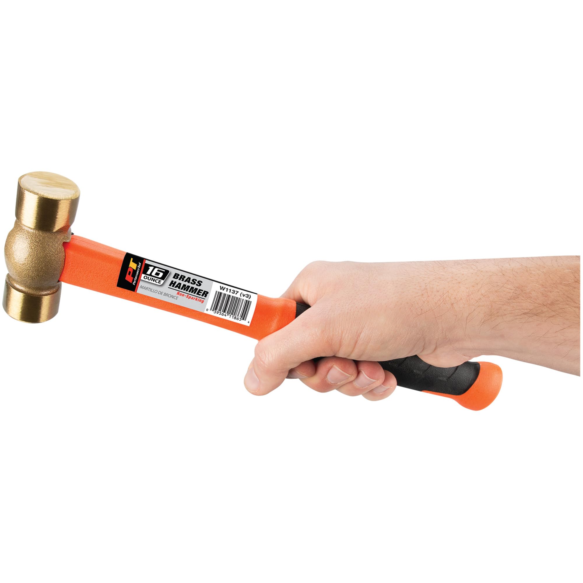 W1137 Performance Tool Solid Brass Hammer, 16 oz