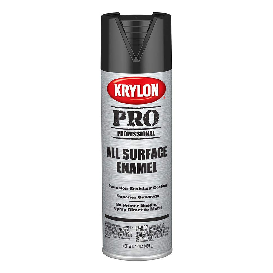 Krylon Professional K05812007 All Surface Enamels, Gloss Black, 15 Ounce