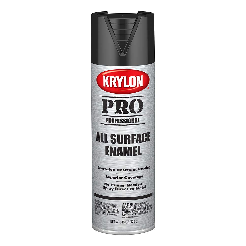 Krylon Professional K05812007 All Surface Enamels, Gloss Black, 15 Ounce