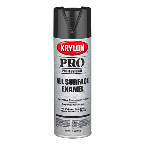 Krylon Professional K05812007 All Surface Enamels, Gloss Black, 15 Ounce