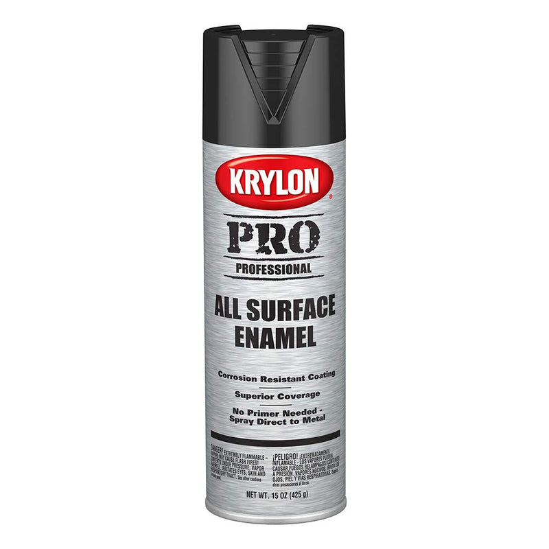 Krylon Professional K05812007 All Surface Enamels, Gloss Black, 15 Ounce