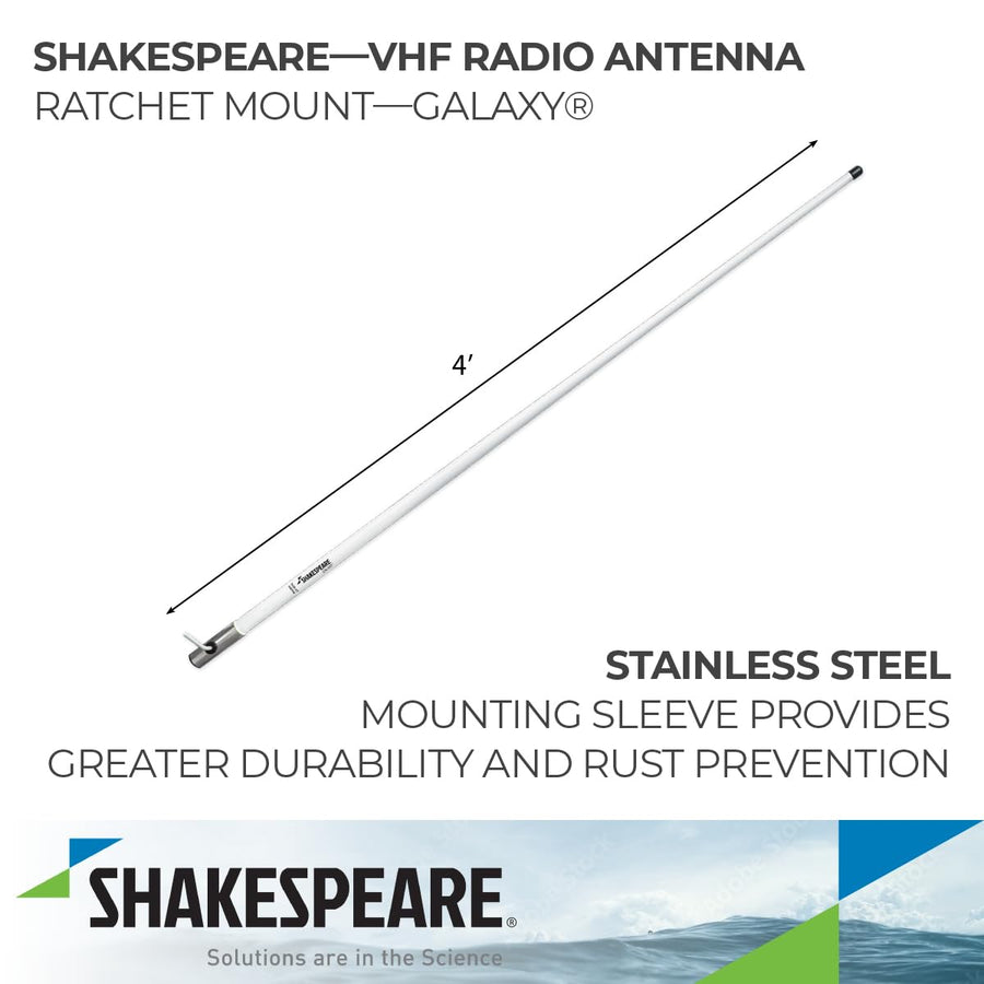 Galaxy Shakespeare Little Giant 5420-XT AM/FM Antenna , White , 4 foot