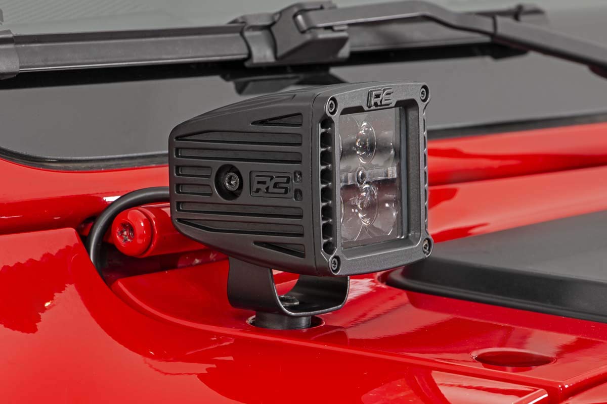2" Rough Country Amber DRL LED Hood Cowl Kit for 18-23 Jeep JL/JT - 70060