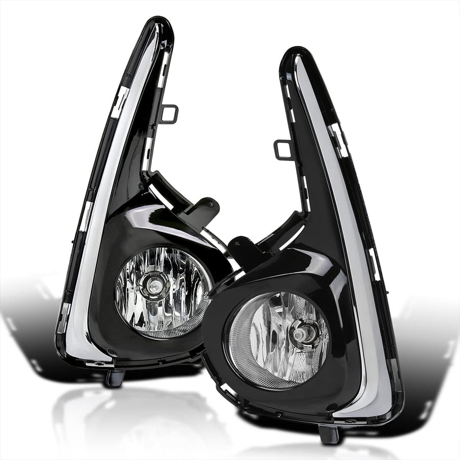 Clear Spec-D Tuning Fog Lights + Switch Compatible with 2018-2019 Toyota Yaris Hatchback