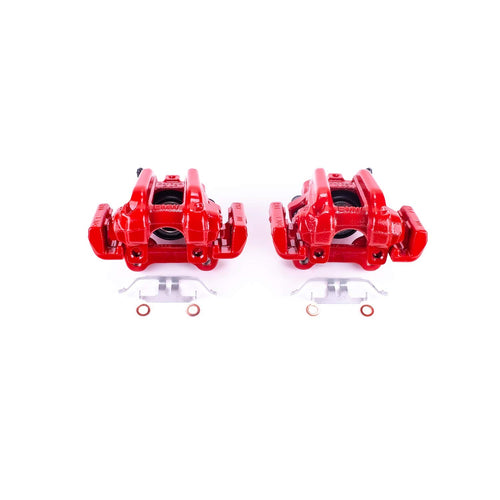 Caliper Set Power Stop For Select BMW Models Rear Pair of High-Temp Red Powder Coated Calipers S7110