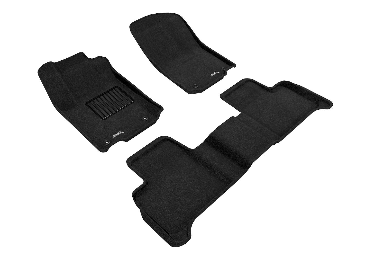 3D MAXpider Elegant Custom Fit Floor Mat (Black) for 2016-2019 Mercedes-Benz GLE Coupe/GLE SUV - 1ST Row 2ND Row