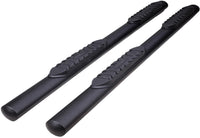 TrailFX A1560T Nerf Bar, 4 Inch Oval Straight, with Step Pads, Rocker Panel Mount, Powder Coated, Titanium Matte Black, Steel, with Welded End Caps, Fits 2025 Toyota 4Runner
