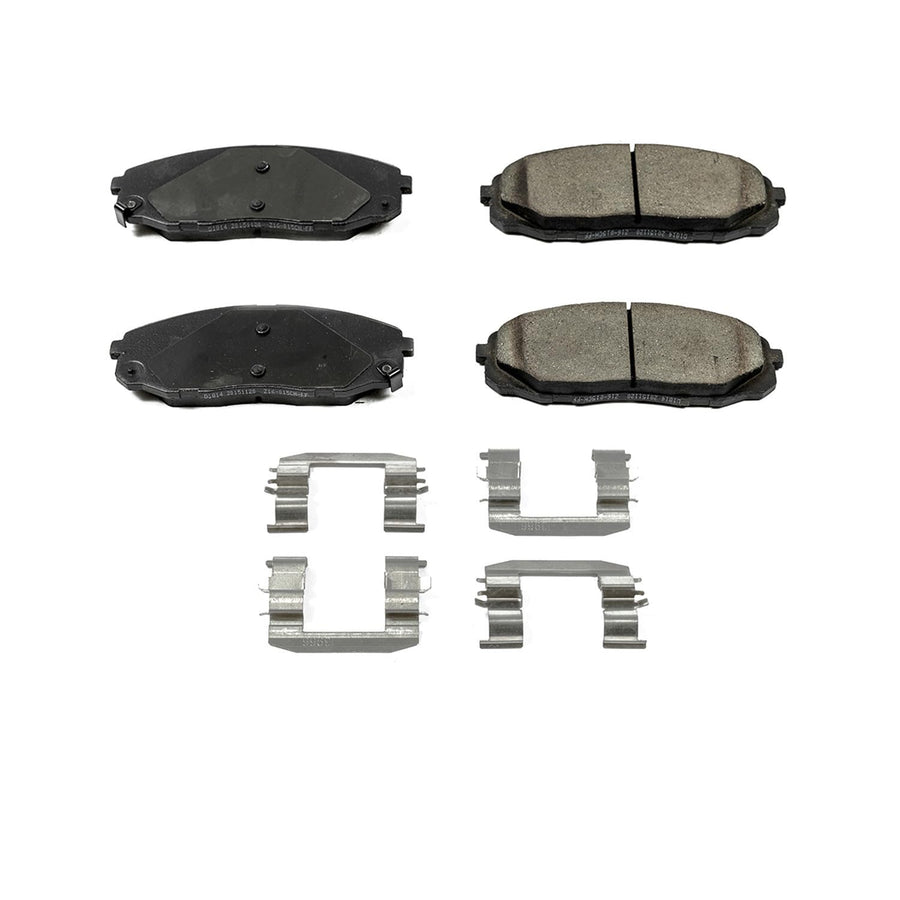 Power Stop Brake Kit Front For Kia Sedona 2015-20 - Ceramic Brake Pads With Installation Hardware, 17-1814
