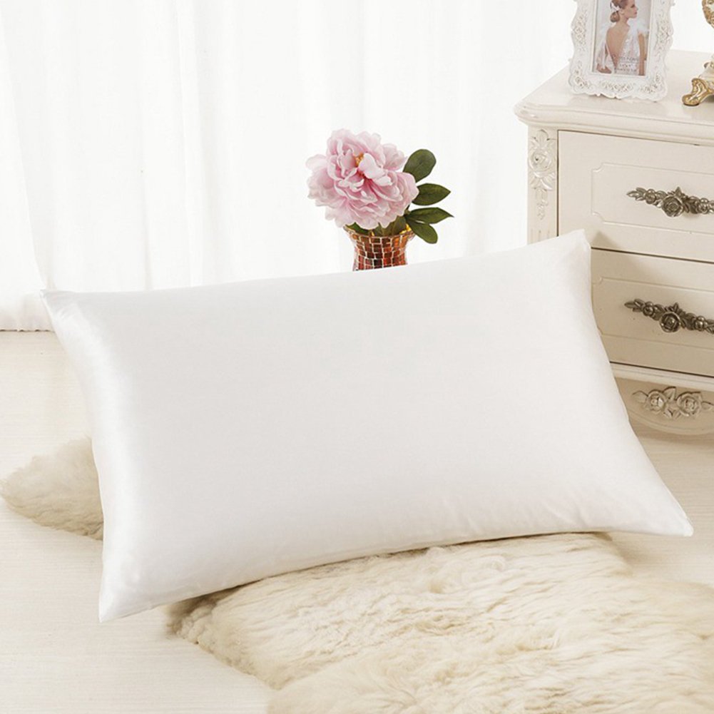 Silk Pillowcase YYWJ, Soft Natural Pillow Case With Zipper Pure Silk Hair/Skin-Care Pillow Covers Protectors 51cm x 76cm