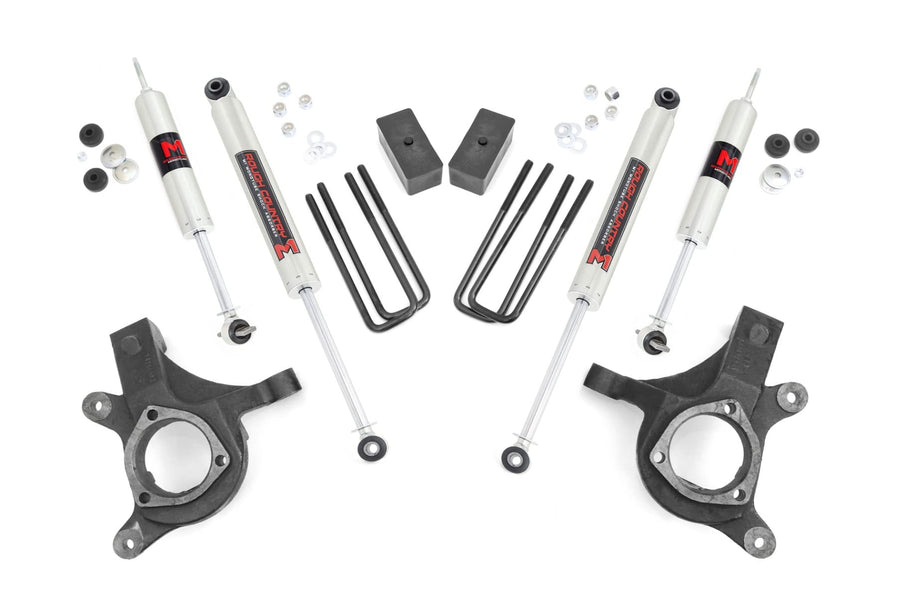 3" Rough Country Suspension Lift Kit with M1 Shocks for Chevy Silverado & GMC Sierra 1500 2WD (1999-2006)