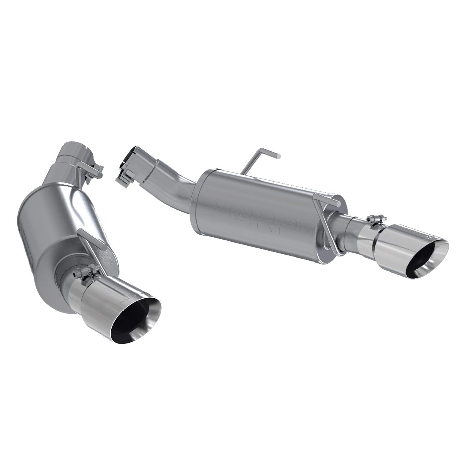 Dual Mufflers MBRP S7200AL Axle Back, Split Rear Exhaust System (Aluminized Steel)