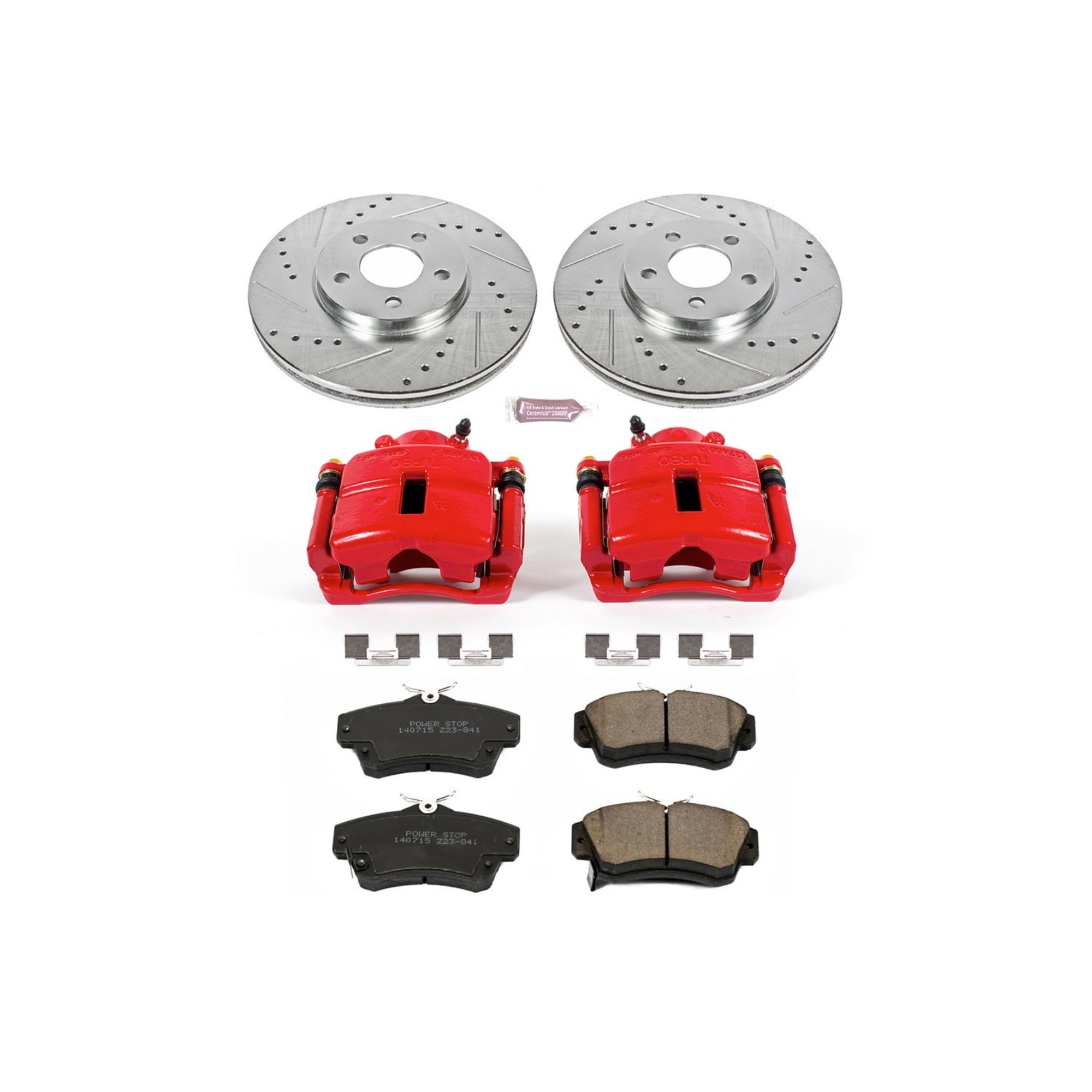 Power Stop Z23 Evolution Sport Brake Kit with Calipers For PT Cruiser Chrysler 2006-2007 [Model Specific]
