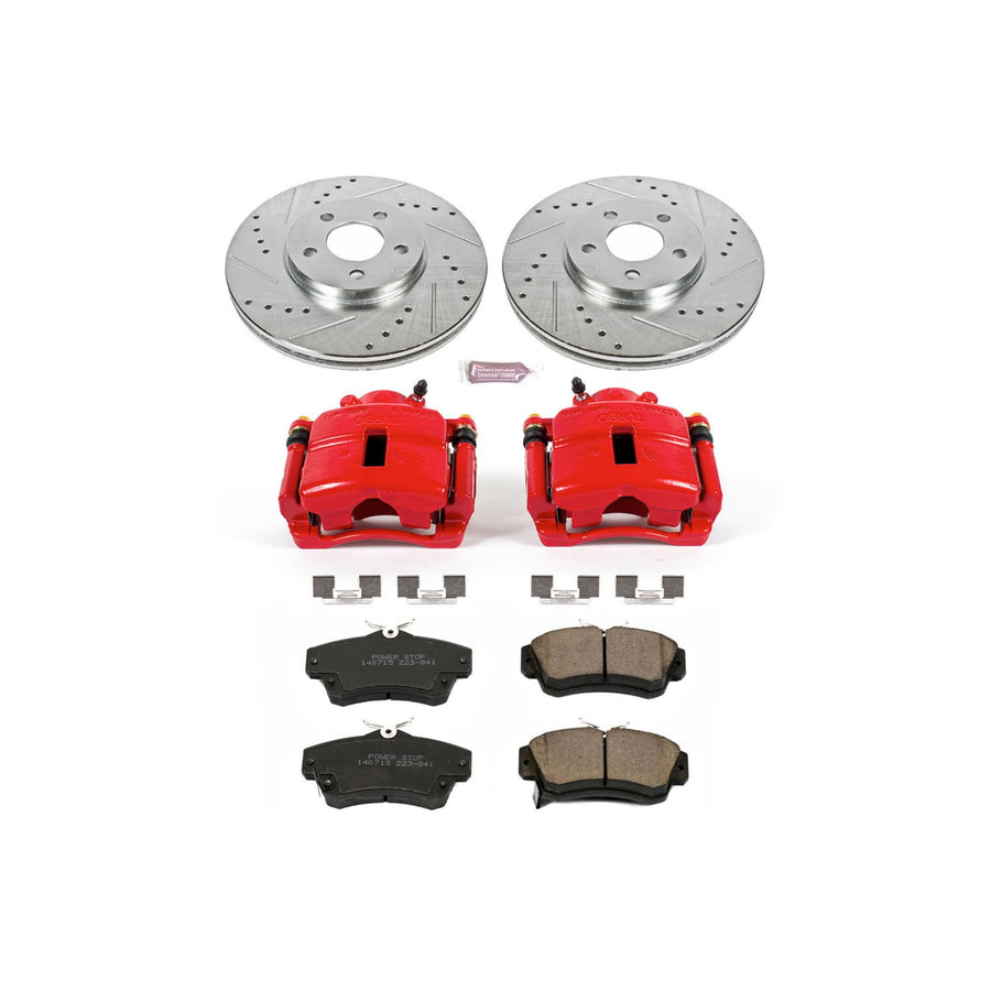 Power Stop Z23 Evolution Sport Brake Kit with Calipers For PT Cruiser Chrysler 2006-2007 [Model Specific]