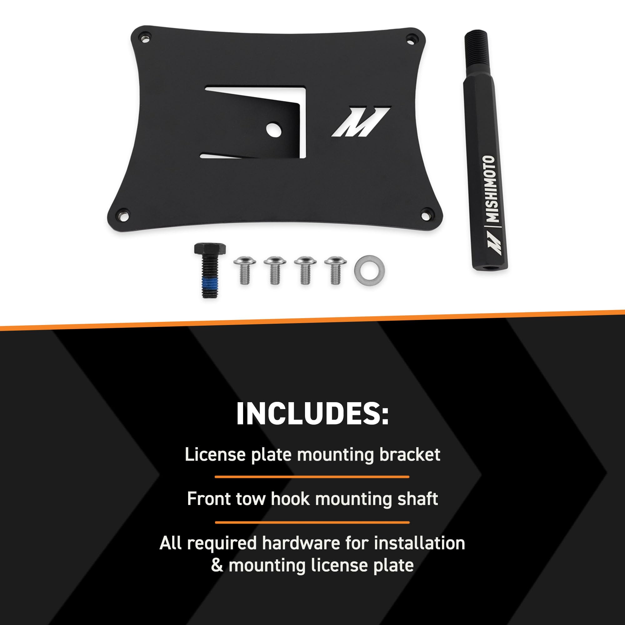 Mishimoto Relocation Kit License Plate, Fits Subaru WRX, 2022+ and Crosstrek, 2018+