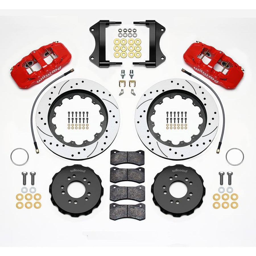 Red AERO6 Front Hat Kit,15.00, Drilled