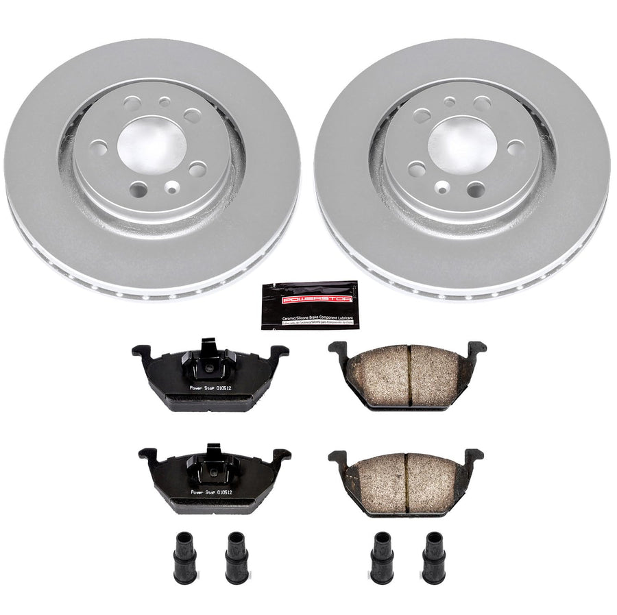 Power Stop Z23 Evolution Geomet Coated Brake Kit For Volkswagen Beetle 1998, Jetta 1998-1999, Volkswagen Golf 1999