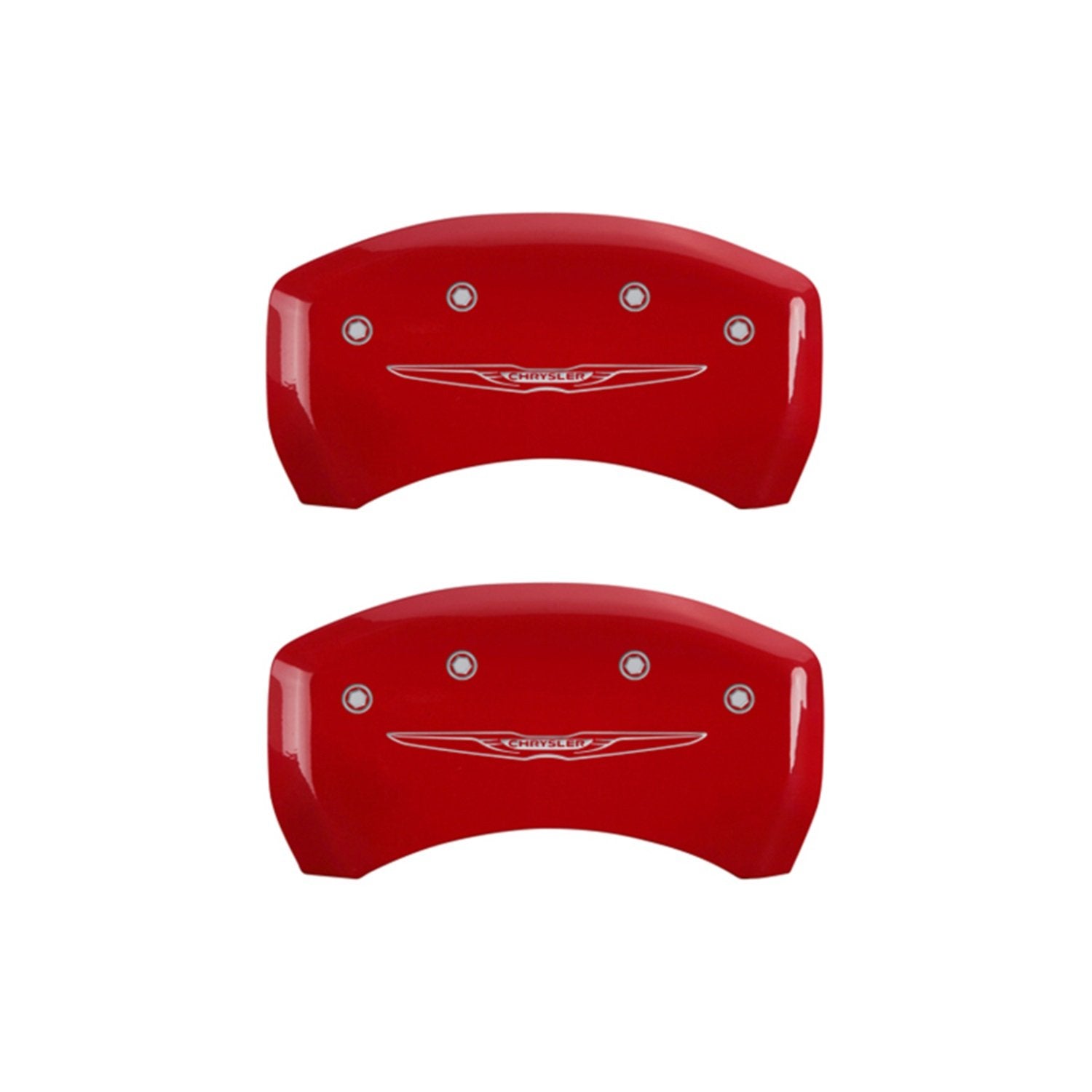 Caliper Covers MGP Caliper Covers 32023Scw2Rd: Red, Chrysler Wing Style 2, 4 Pack